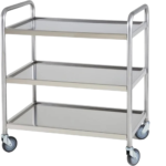 INSTRUMENT TROLLEY ( THREE SHELVES )