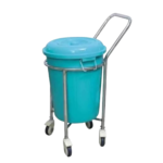 SOLID LINEN TROLLEY WITH PLASTIC BUCKET
